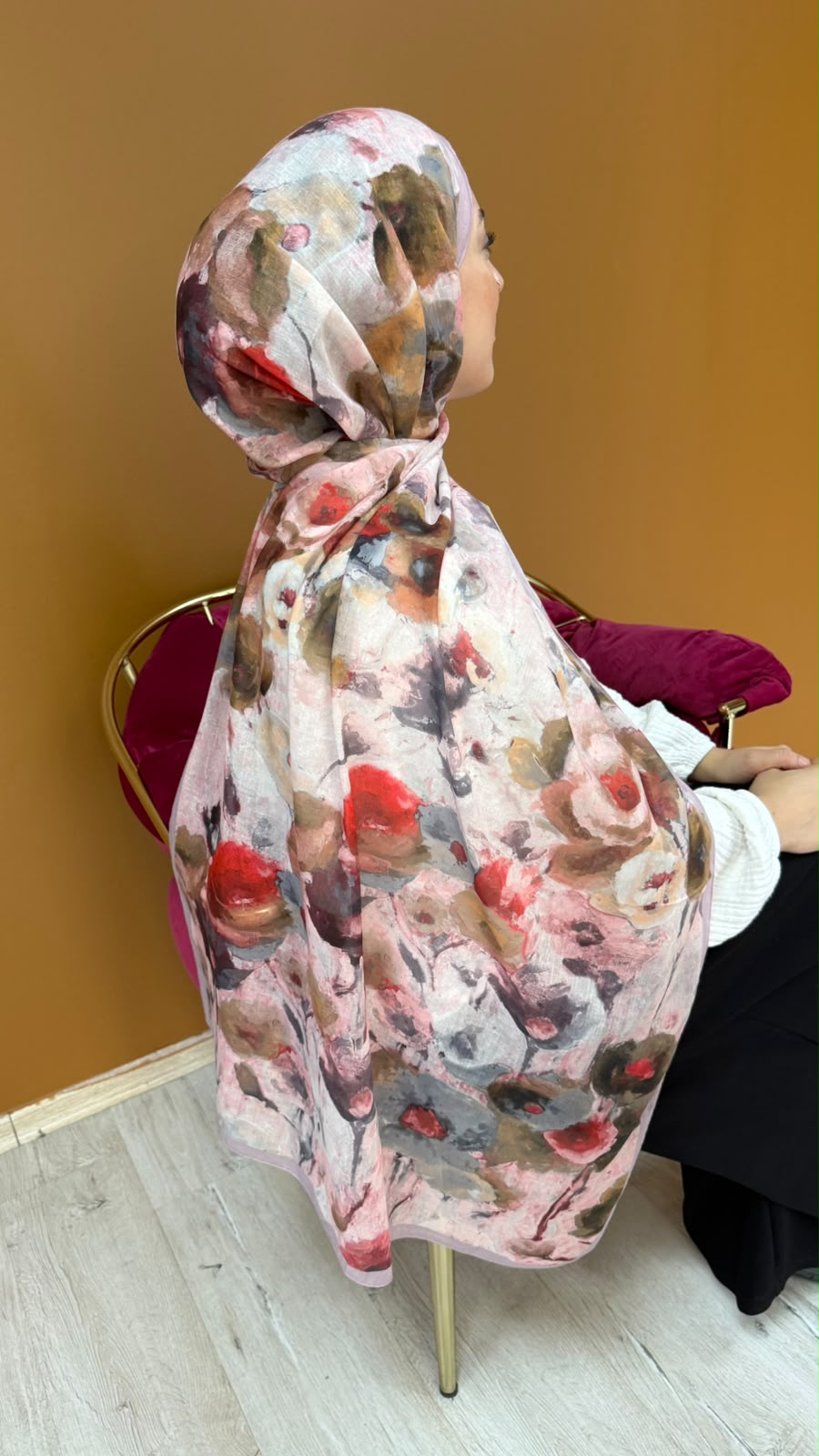 Sonbahar Desen Organik Soft Şal (3)