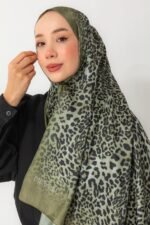 Kristal Şal-Leopar Desen - Görsel 5