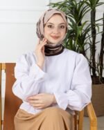 Soft Eşarp-Yaprak Desen - Görsel 4