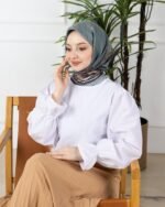 Soft Eşarp-Yaprak Desen - Görsel 6