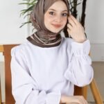 Soft Eşarp-Yaprak Desen