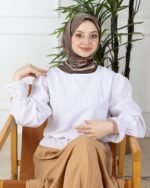 Soft Eşarp-Yaprak Desen - Görsel 7