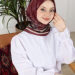 Soft Eşarp-Yaprak Desen