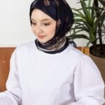 Soft Eşarp-Yaprak Desen