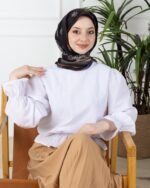 Soft Eşarp-Yaprak Desen - Görsel 2