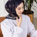 Soft Eşarp-Yaprak Desen