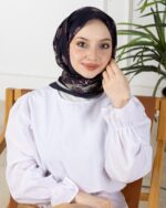 Soft Eşarp-Yaprak Desen - Görsel 7