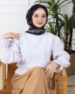 Soft Eşarp-Yaprak Desen - Görsel 2