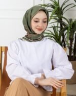 Soft Eşarp-Yaprak Desen - Görsel 5