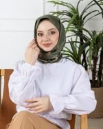 Soft Eşarp-Yaprak Desen - Görsel 6