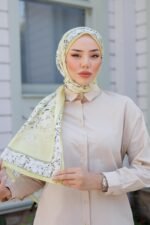 Lemon Flower-Nayf İpek Şal - Görsel 2