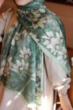 Papatya Desen-Nayf İpek Şal - Görsel 7