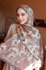 Papatya Desen-Nayf İpek Şal - Görsel 6