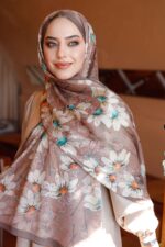 Papatya Desen-Nayf İpek Şal - Görsel 7