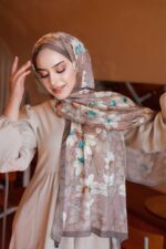 Papatya Desen-Nayf İpek Şal - Görsel 8