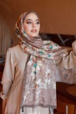 Papatya Desen-Nayf İpek Şal - Görsel 4