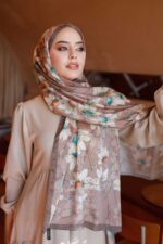 Papatya Desen-Nayf İpek Şal - Görsel 4