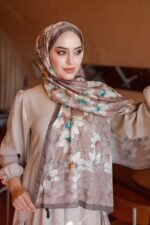 Papatya Desen-Nayf İpek Şal - Görsel 3