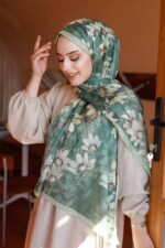 Papatya Desen-Nayf İpek Şal - Görsel 3