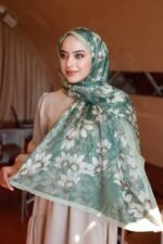 Papatya Desen-Nayf İpek Şal - Görsel 6