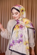 Papatya Desen-Nayf İpek Şal - Görsel 2