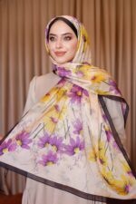 Papatya Desen-Nayf İpek Şal - Görsel 5