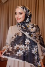 Papatya Desen-Nayf İpek Şal - Görsel 7