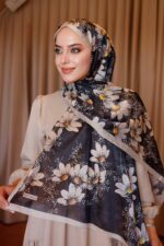 Papatya Desen-Nayf İpek Şal - Görsel 7