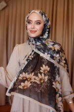 Papatya Desen-Nayf İpek Şal - Görsel 6