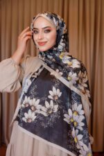 Papatya Desen-Nayf İpek Şal - Görsel 3