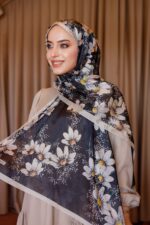 Papatya Desen-Nayf İpek Şal - Görsel 2