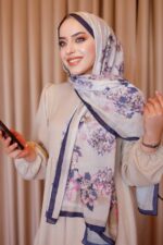 Ross Kraşli Şal-Flowers Desen - Görsel 2