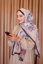 Ross Kraşli Şal-Flowers Desen - Görsel 6