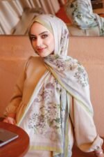 Ross Kraşli Şal-Flowers Desen - Görsel 3