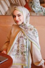 Ross Kraşli Şal-Flowers Desen - Görsel 3