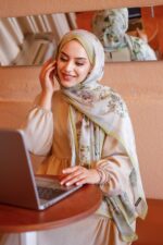 Ross Kraşli Şal-Flowers Desen - Görsel 4