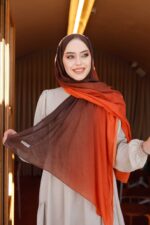 Degrade Desenli Ross Kraşli Şal - Görsel 4