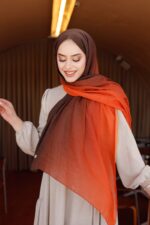 Degrade Desenli Ross Kraşli Şal - Görsel 5