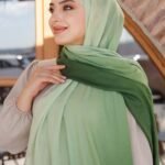 Degrade Desenli Ross Kraşli Şal