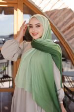 Degrade Desenli Ross Kraşli Şal - Görsel 4