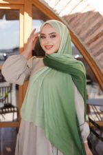 Degrade Desenli Ross Kraşli Şal - Görsel 4