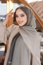 Degrade Desenli Ross Kraşli Şal - Görsel 6