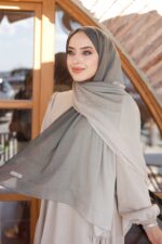 Degrade Desenli Ross Kraşli Şal - Görsel 3