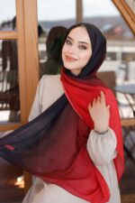 Degrade Desenli Ross Kraşli Şal