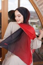 Degrade Desenli Ross Kraşli Şal - Görsel 2