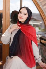 Degrade Desenli Ross Kraşli Şal - Görsel 4