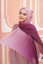 Degrade Desenli Ross Kraşli Şal - Görsel 2