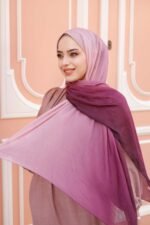 Degrade Desenli Ross Kraşli Şal - Görsel 3