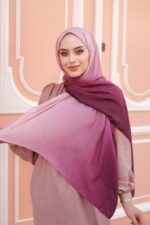 Degrade Desenli Ross Kraşli Şal - Görsel 5