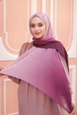 Degrade Desenli Ross Kraşli Şal - Görsel 6